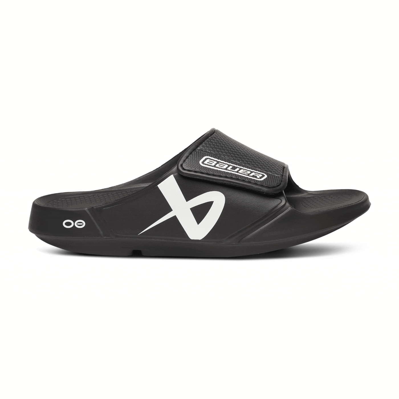 Bauer OOFOS Sport Flex Slide Sandals - Black - TheHockeyShop.com