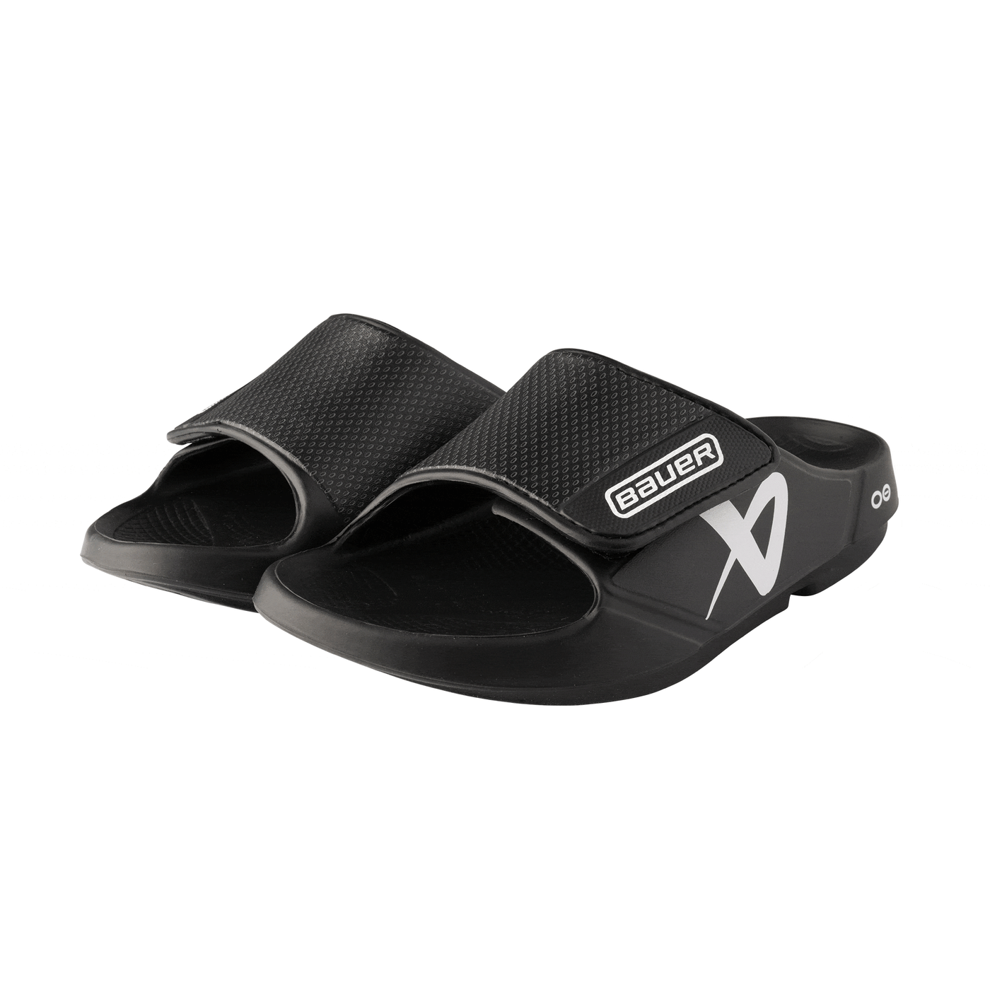 Bauer OOFOS Sport Flex Slide Sandals - Black - TheHockeyShop.com