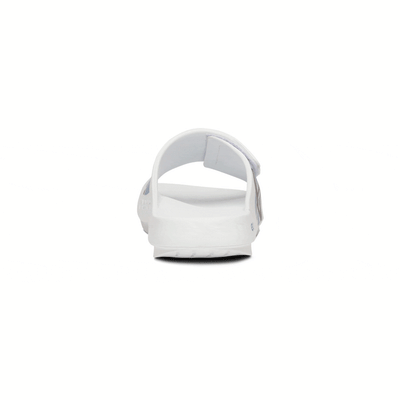Bauer OOFOS Sport Flex Slide Sandals - White / Blue - TheHockeyShop.com