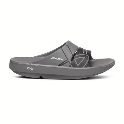 Bauer OOFOS Sport Slide Sandals - Grey - TheHockeyShop.com