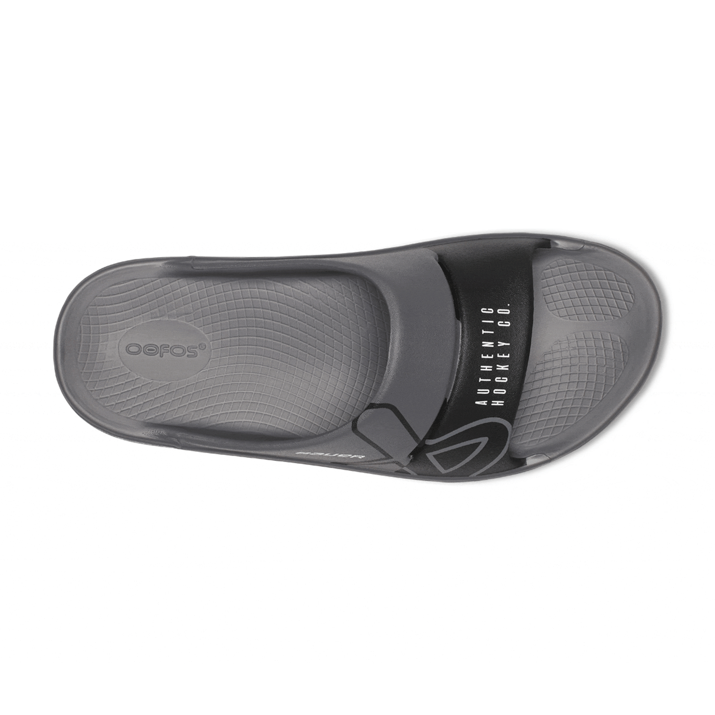 Bauer OOFOS Sport Slide Sandals - Grey - TheHockeyShop.com