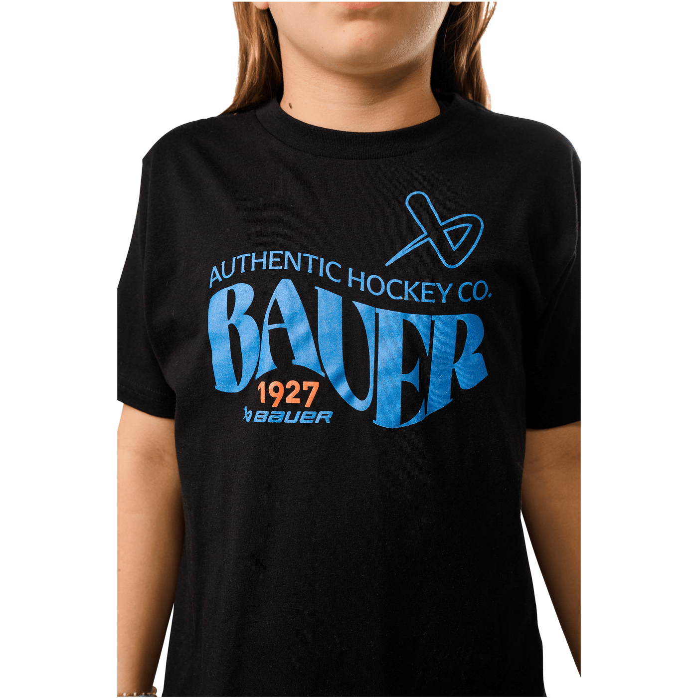 Bauer 1927 Graphic Youth Shortsleeve Shirt - Black - TheHockeyShop.com