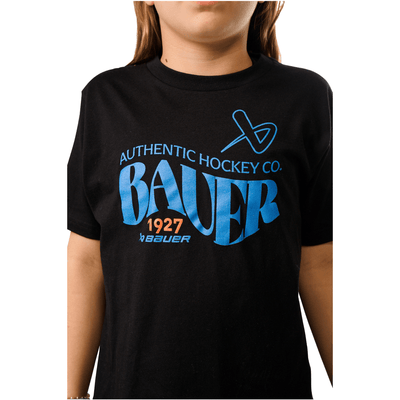 Bauer 1927 Graphic Youth Shortsleeve Shirt - Black - TheHockeyShop.com