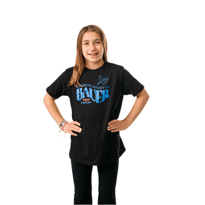 Bauer 1927 Graphic Youth Shortsleeve Shirt - Black - TheHockeyShop.com