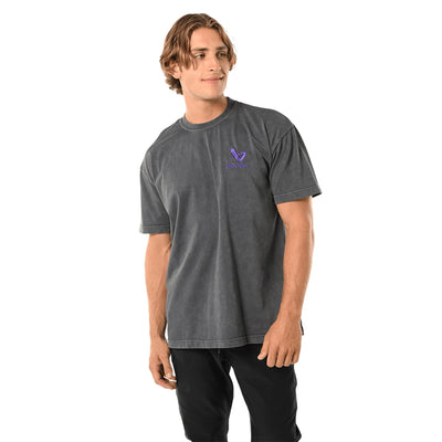 Bauer Acid Wash Box Shortsleeve Mens Shirt - Grey - The Hockey Shop Source For Sports