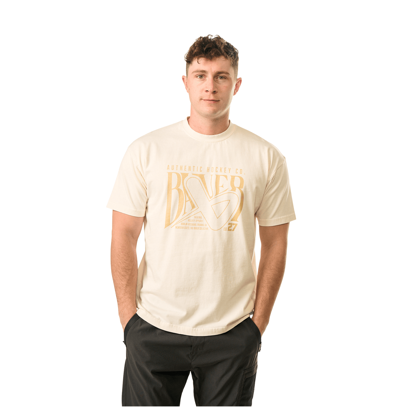 Bauer Acid Wash Retro Shortsleeve Mens Shirt - TheHockeyShop.com