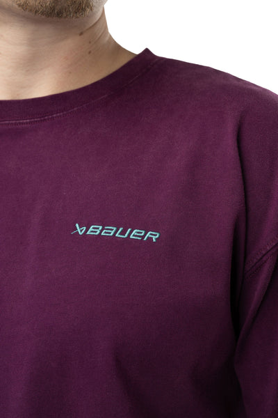 Bauer Acidwash Shortsleeve Shirt - Purple - TheHockeyShop.com