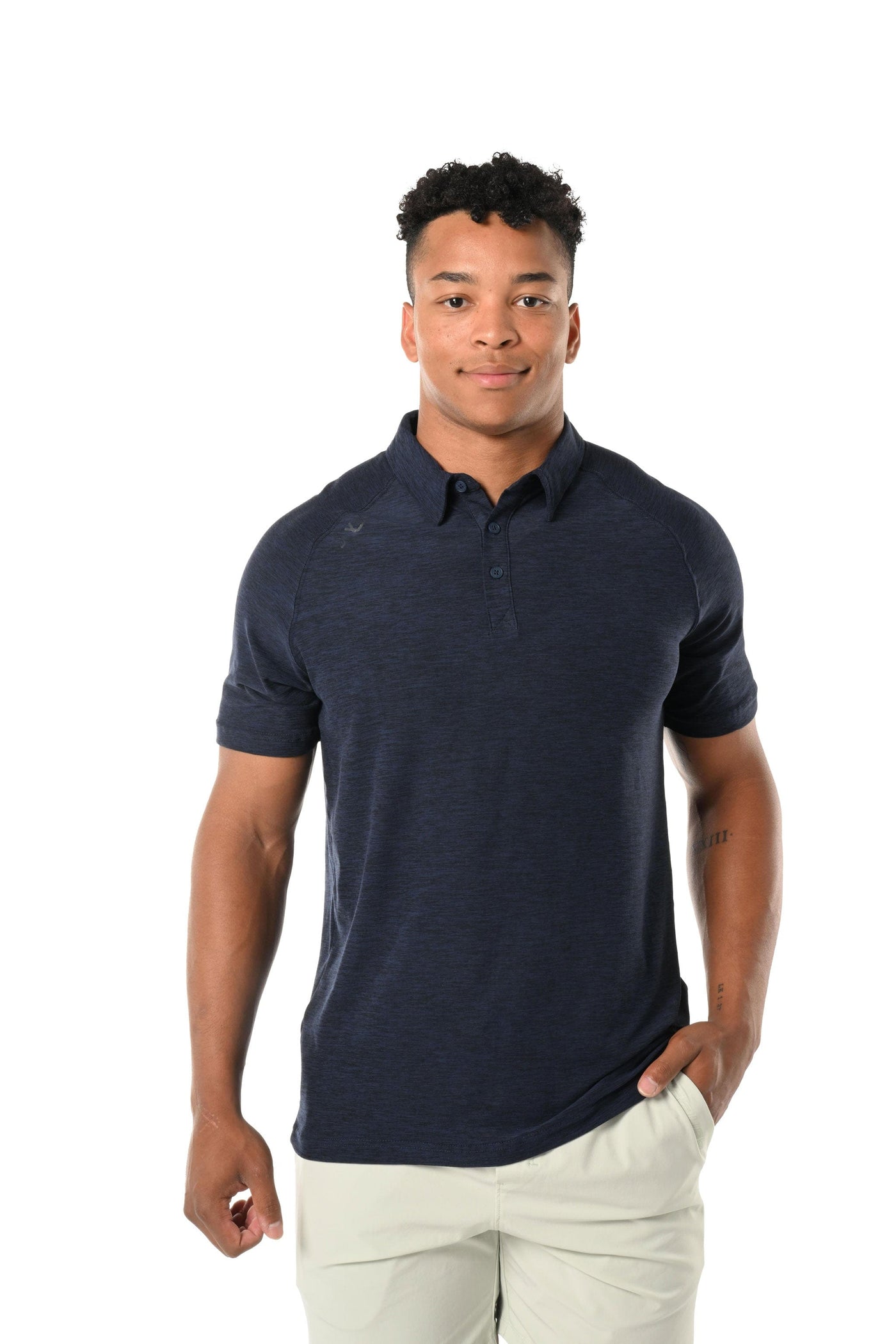 Bauer FLC Performance Mens Polo - Navy - The Hockey Shop Source For Sports
