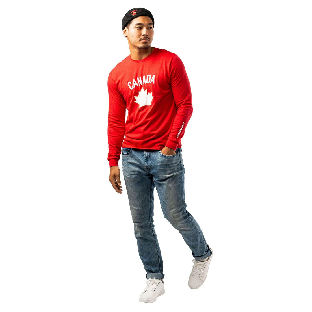 Bauer Hockey Canada Graphic Longsleeve Shirt Red