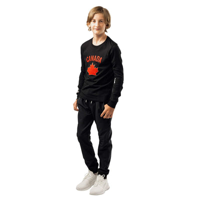 Bauer Hockey Canada Graphic Longsleeve Youth Shirt - Black - TheHockeyShop.com