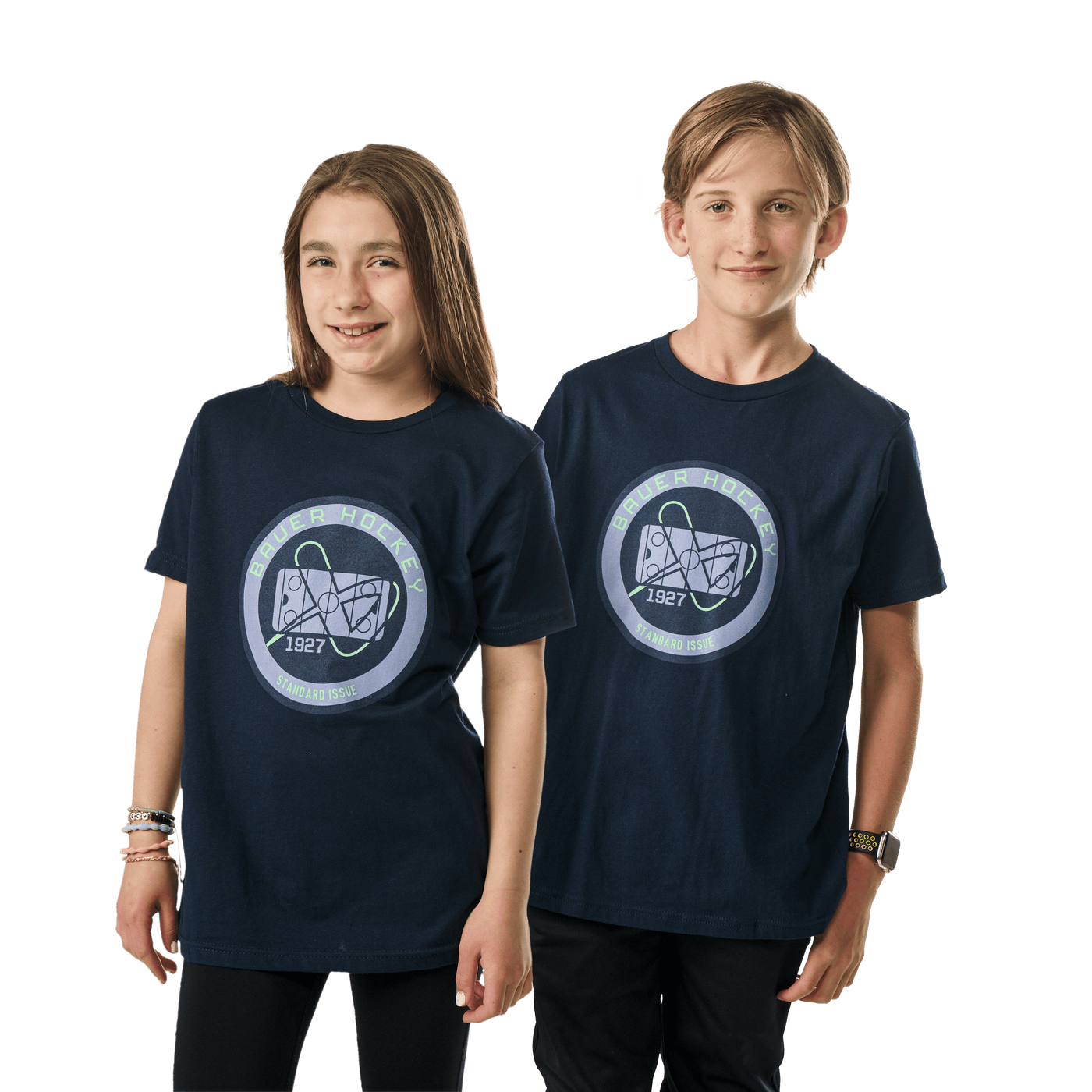 Bauer Hockey Rink Youth Shortsleeve Shirt - Dark Navy - TheHockeyShop.com