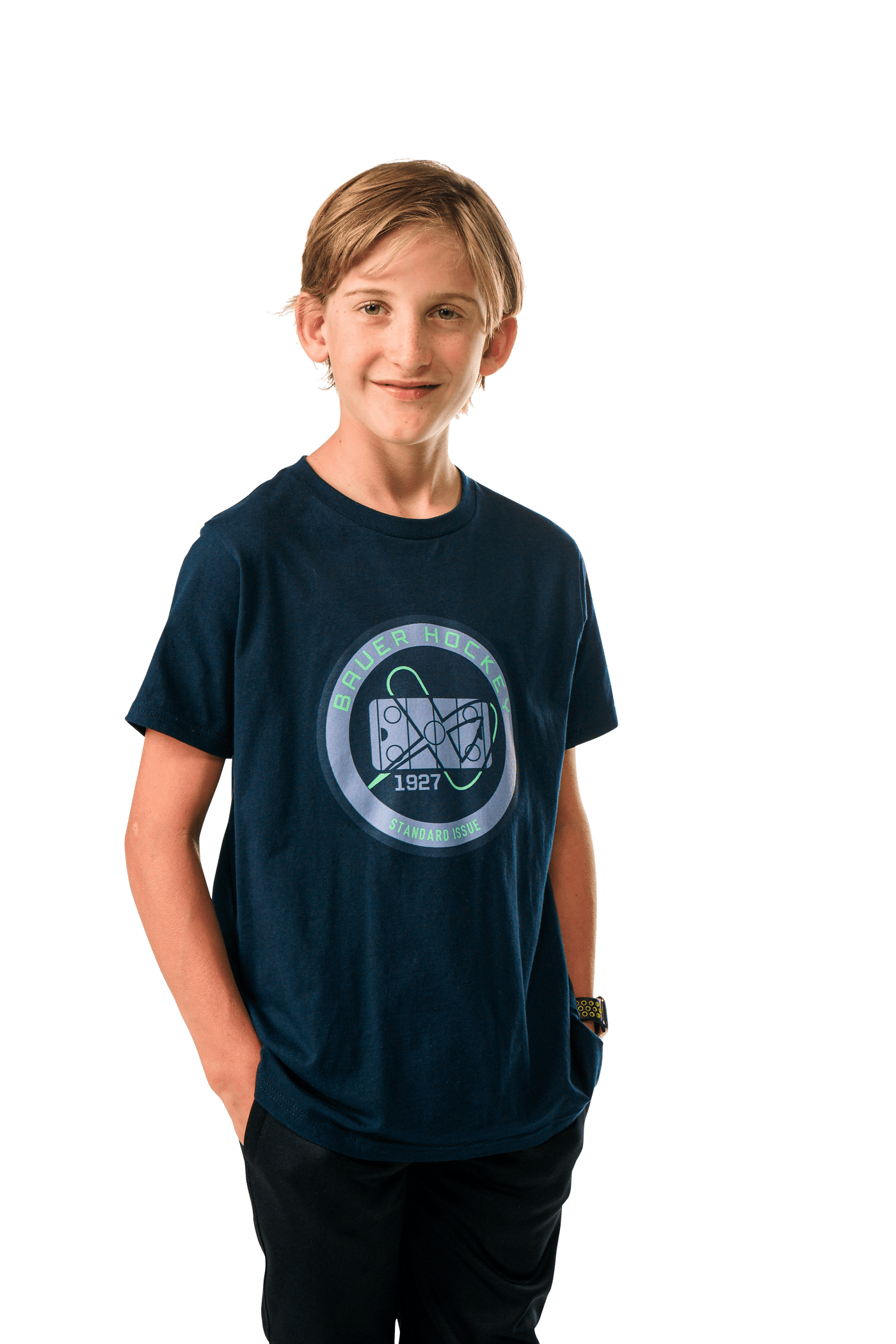 Bauer Hockey Rink Youth Shortsleeve Shirt - Dark Navy - TheHockeyShop.com