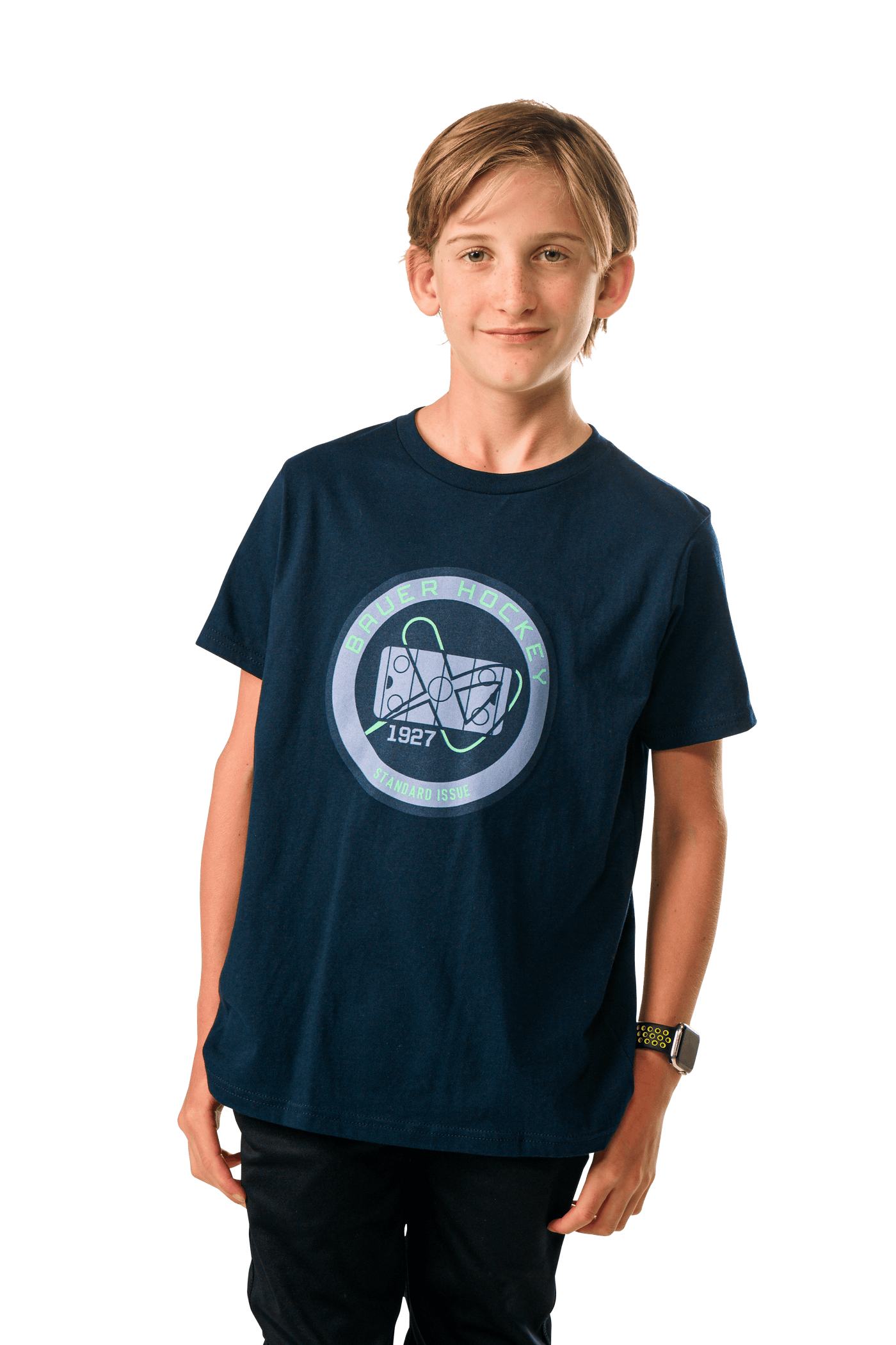 Bauer Hockey Rink Youth Shortsleeve Shirt - Dark Navy - TheHockeyShop.com