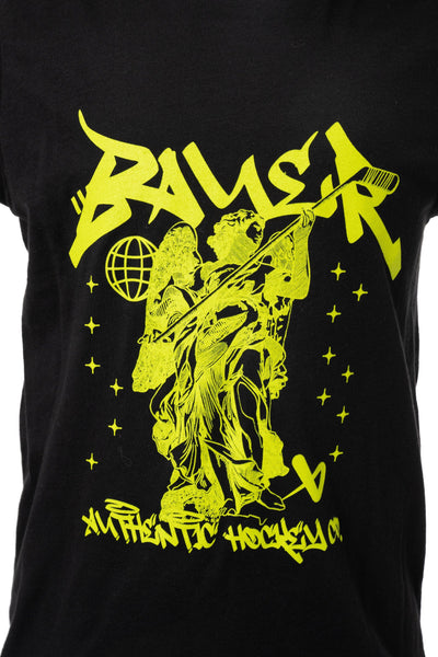 Bauer ST. Shortsleeve Shirt Junior - Black/Lime Green - TheHockeyShop.com