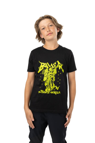 Bauer ST. Shortsleeve Shirt Junior - Black/Lime Green - TheHockeyShop.com