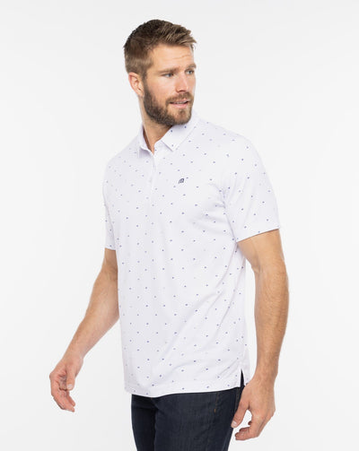 Bauer Travis Mathew On the Screws Mens Polo Shirt - White - The Hockey Shop Source For Sports