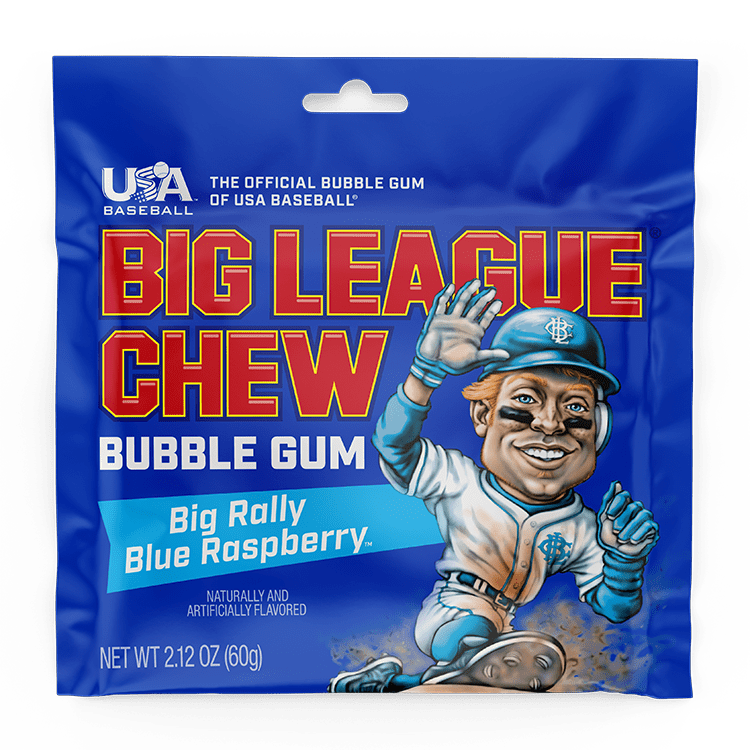 Big League Chew Blue Raspberry Bubble Gum - TheHockeyShop.com