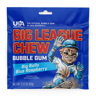 Big League Chew Blue Raspberry Bubble Gum - TheHockeyShop.com