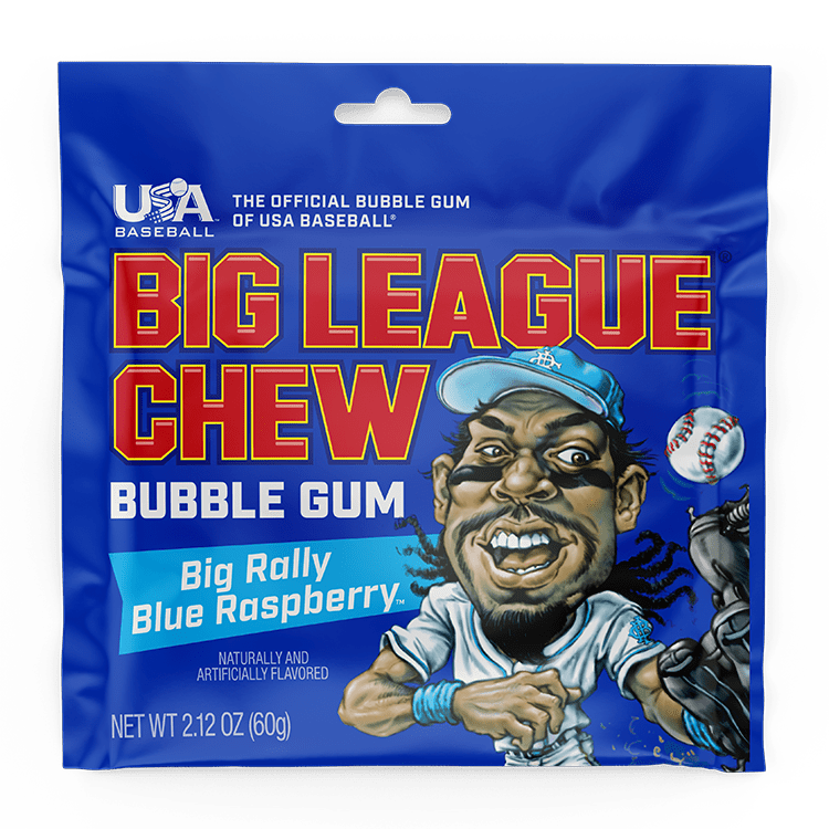 Big League Chew Blue Raspberry Bubble Gum - TheHockeyShop.com