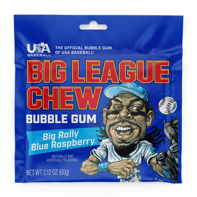 Big League Chew Blue Raspberry Bubble Gum - TheHockeyShop.com