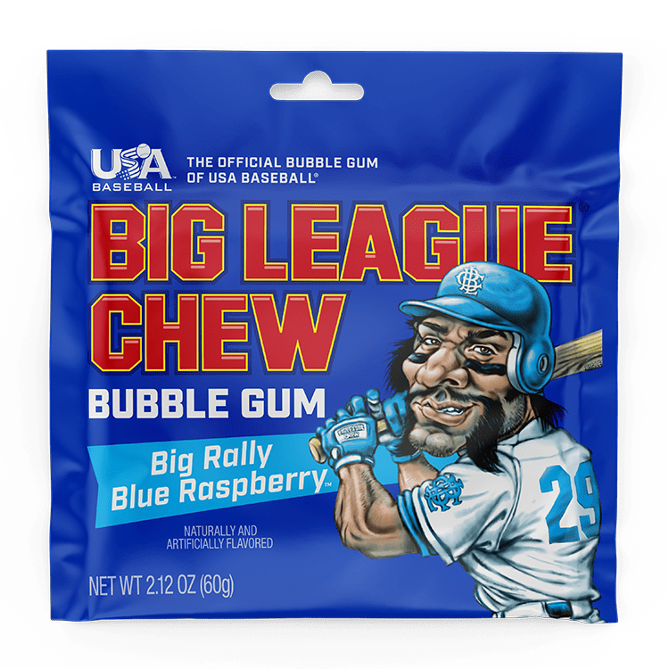 Big League Chew Blue Raspberry Bubble Gum - TheHockeyShop.com