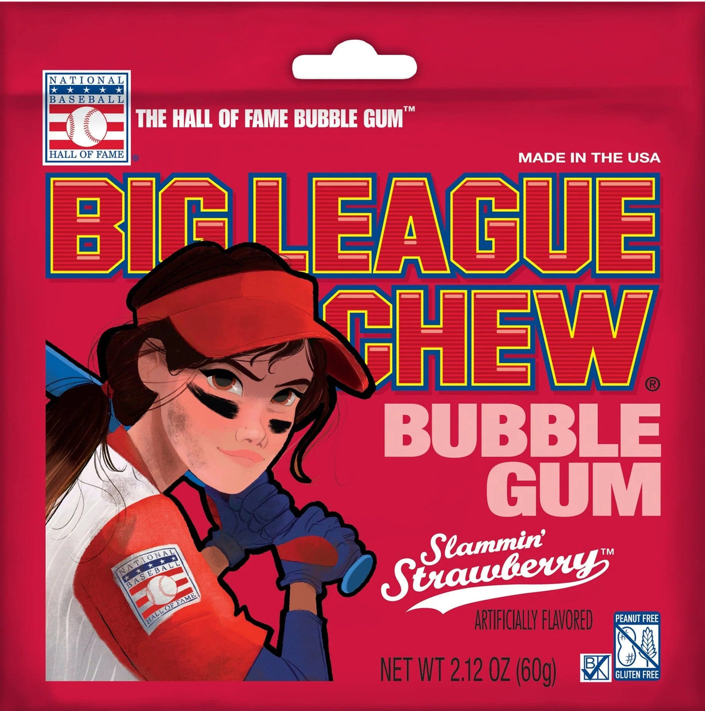 Big League Chew Strawberry Bubble Gum - TheHockeyShop.com