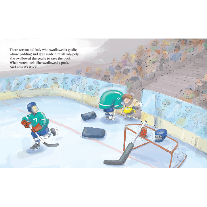 Scholastic There Was an Old Lady Who Swallowed a Puck Hockey Book ...