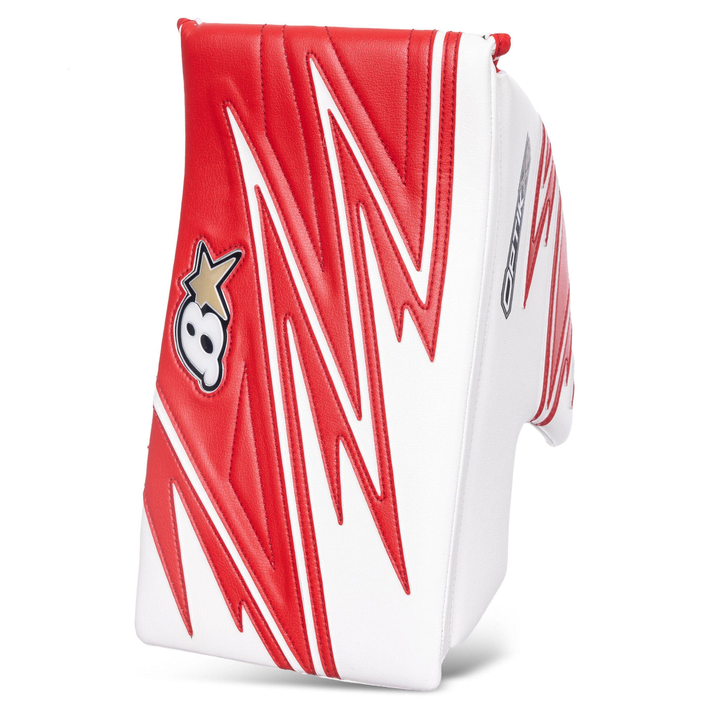 Brian's Blockers Brian's OPTIK X4 Junior Goalie Blocker White / Red / Regular - TheHockeyShop