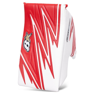 Brian's Blockers Brian's OPTIK X4 Junior Goalie Blocker White / Red / Regular - TheHockeyShop