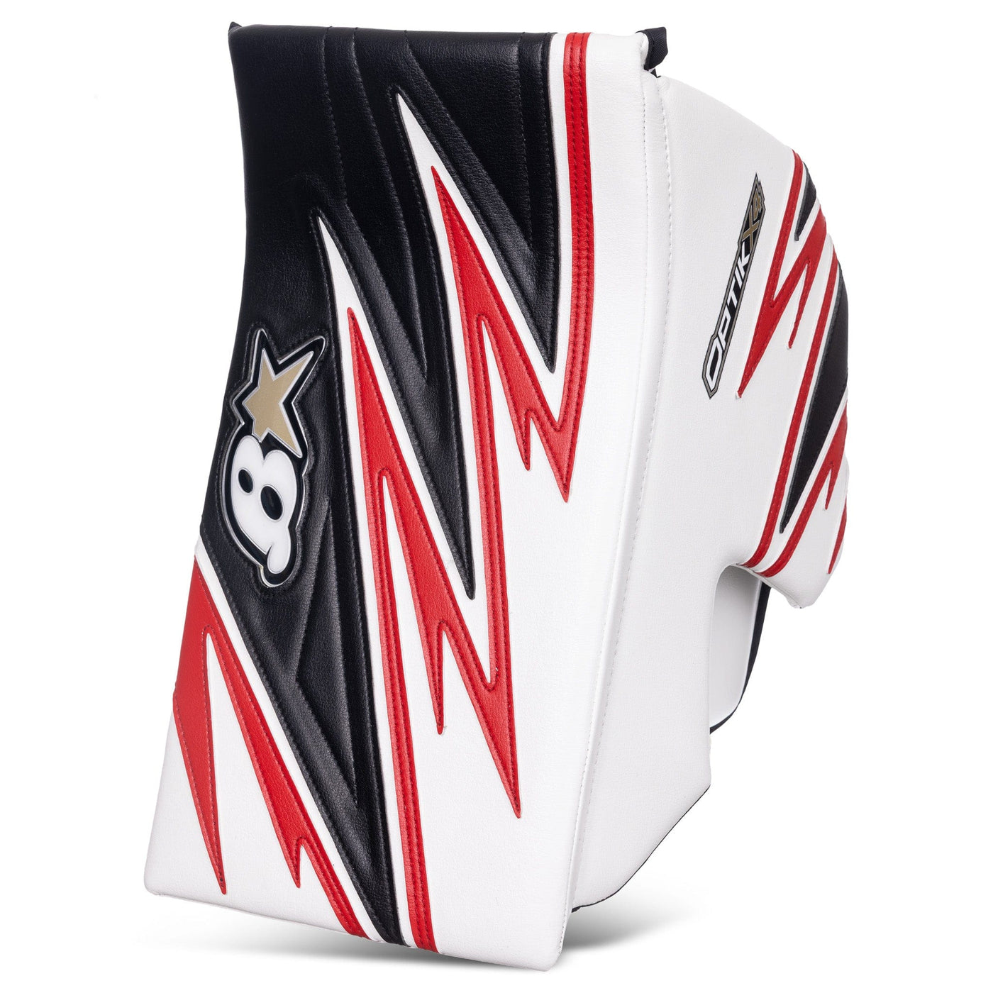 Brian's Blockers Brian's OPTIK X4 Senior Goalie Blocker White / Black / Red / Regular - TheHockeyShop