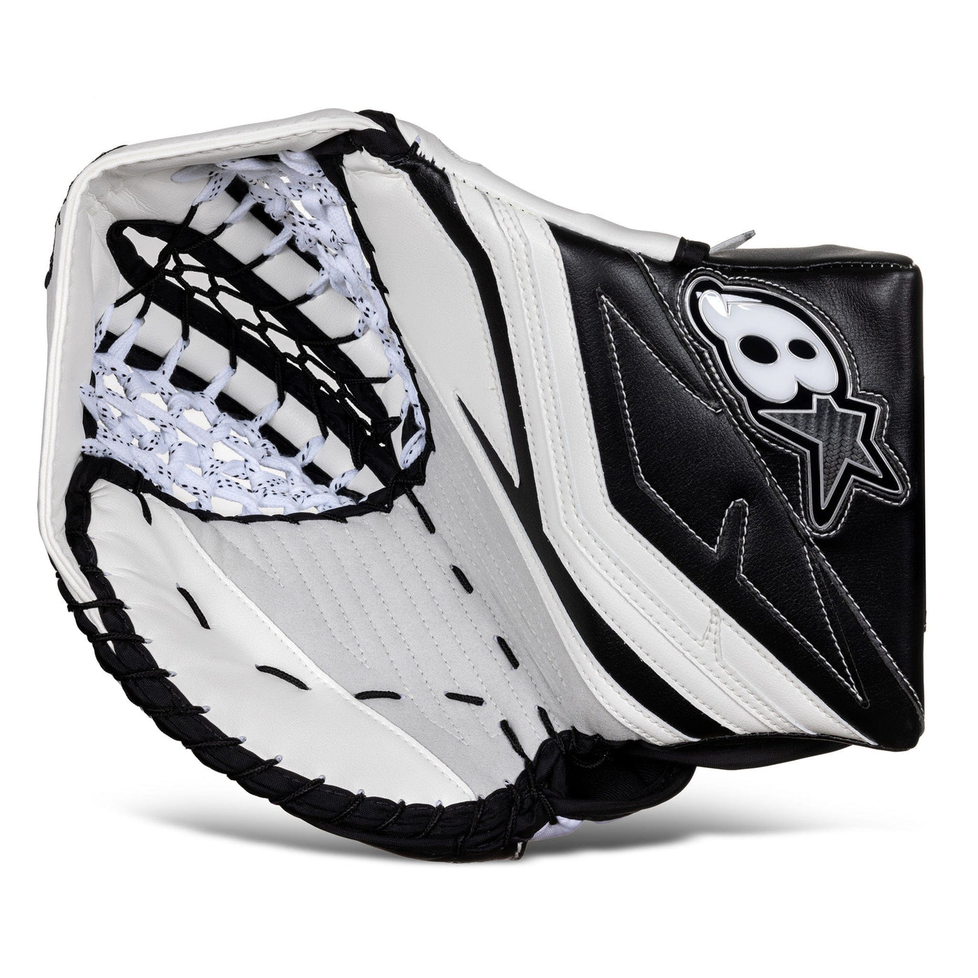 Brian's Catchers Brian's ICONIK Senior Goalie Catcher - Intermediate Palm Black /  White / Full Right - TheHockeyShop