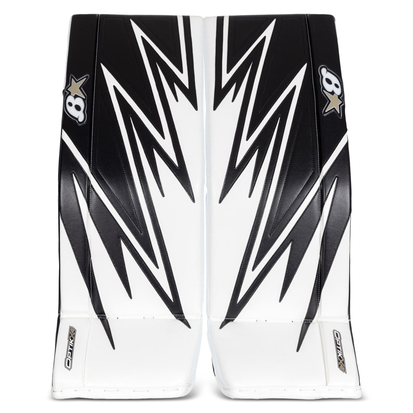Brian's Leg Pads Brian's OPTIK X4 Intermediate Goalie Leg Pads White / Black / 31+1 - TheHockeyShop