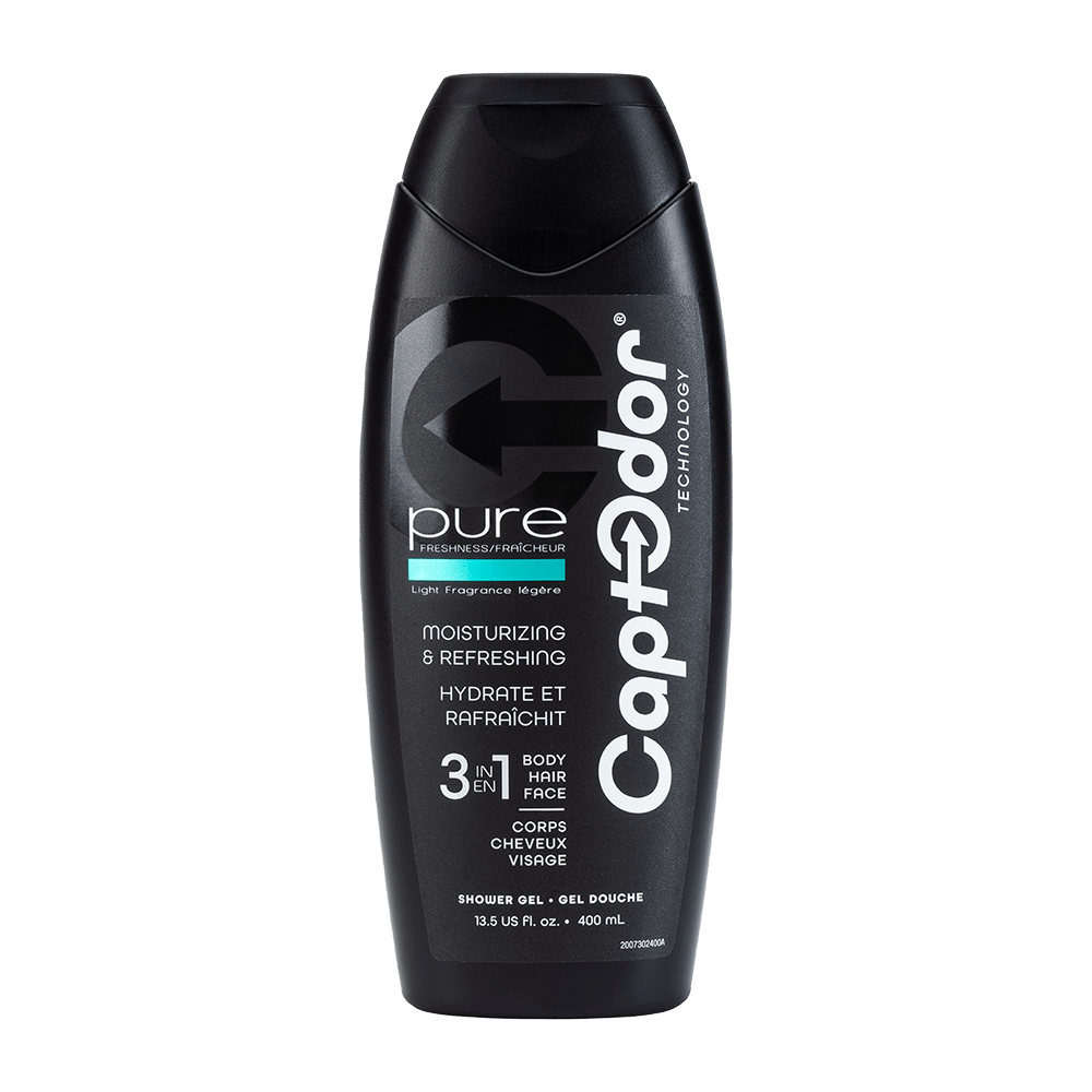 CaptOdor Shower Gel Pure 400mL - TheHockeyShop.com