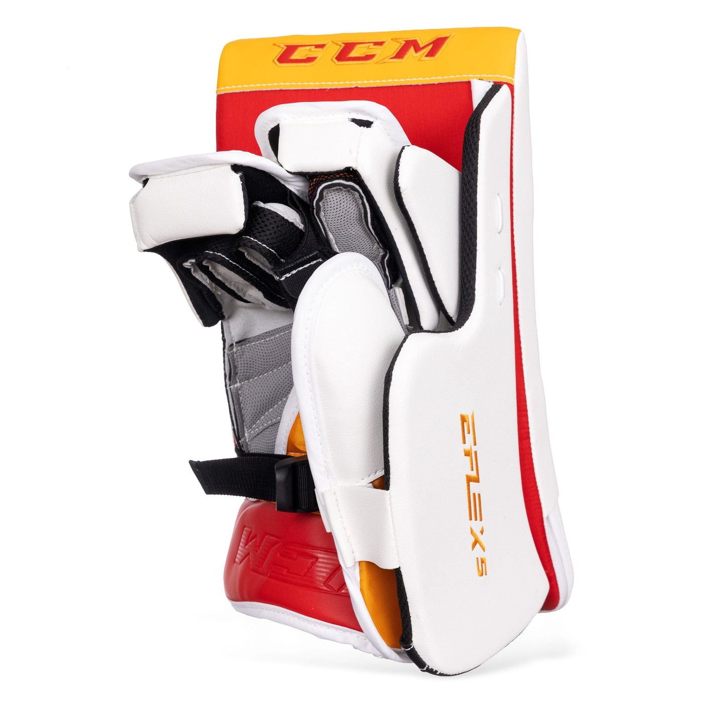 CCM Extreme Flex 5 Senior Goalie Blocker - Dustin Wolf #1 - TheHockeyShop.com