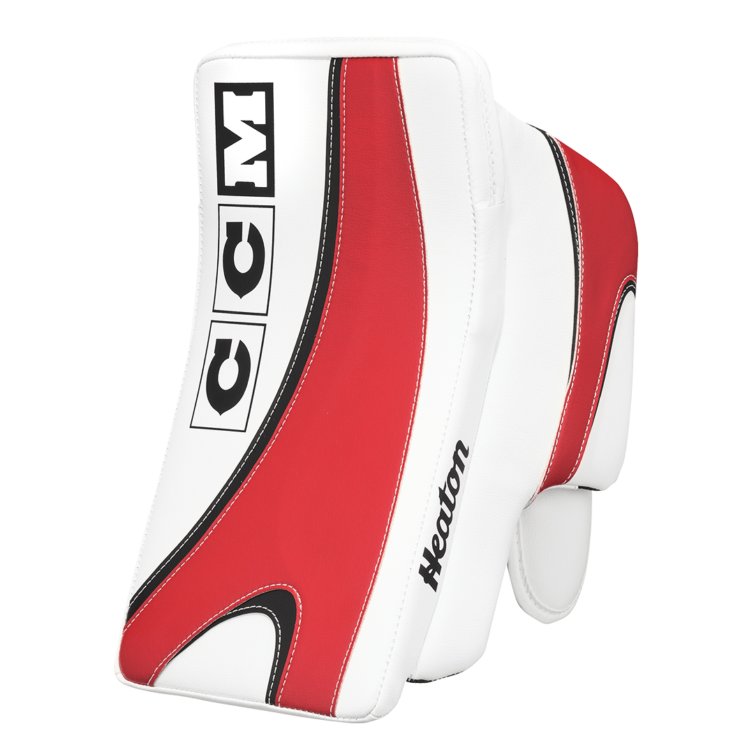 CCM Blockers CCM Extreme Flex E7.9 Heaton Intermediate Goalie Blocker White / Black / Red / Regular - TheHockeyShop