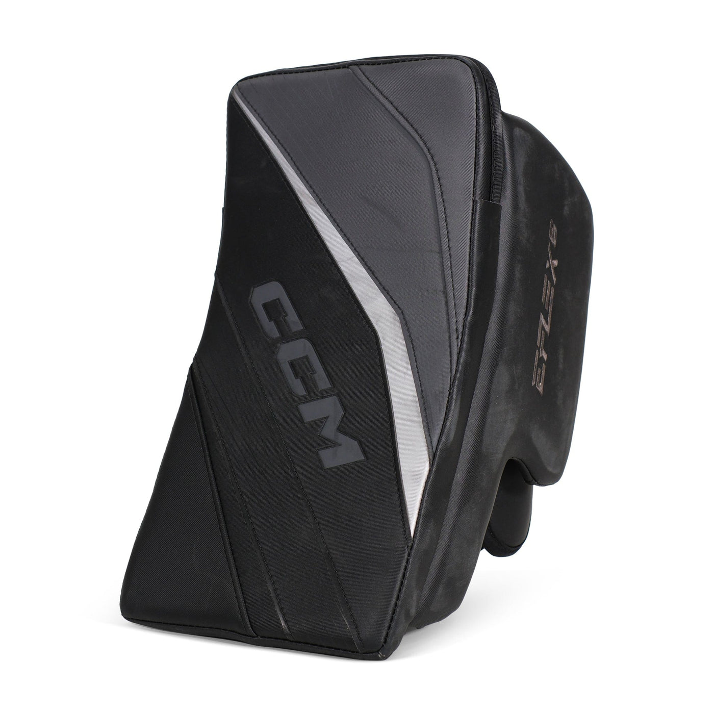 CCM Extreme Flex 6 Senior Goalie Blocker Black / Silver Regular USED #2 - TheHockeyShop.com