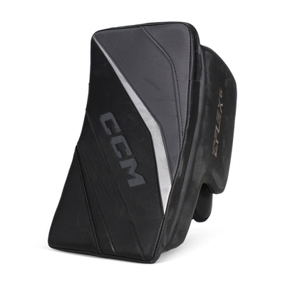 CCM Extreme Flex 6 Senior Goalie Blocker Black / Silver Regular USED #2 - TheHockeyShop.com