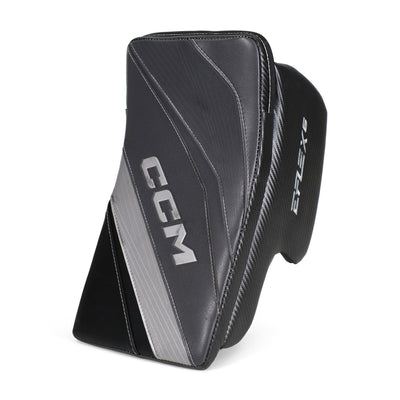 CCM Extreme Flex 6 Senior Goalie Blocker Black / Silver Regular USED #3 - TheHockeyShop.com