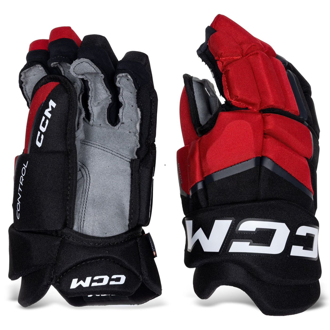 CCM Gloves CCM Jetspeed Control Senior Hockey Gloves Black / Red / White / 13" - TheHockeyShop