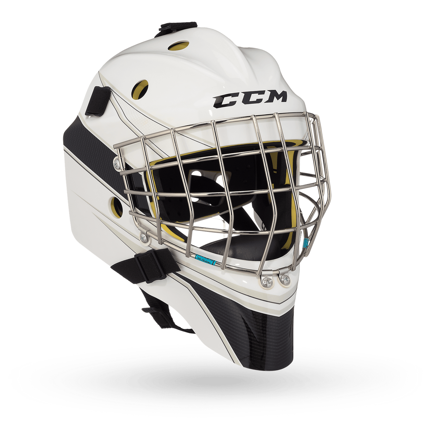 CCM Axis A1.5 Youth Goalie Mask - Decal White / Black YTH - The Hockey Shop Source For Sports