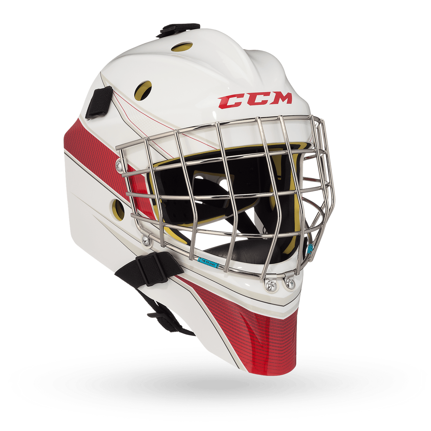 CCM Axis A1.5 Youth Goalie Mask - Decal White / Red YTH - The Hockey Shop Source For Sports