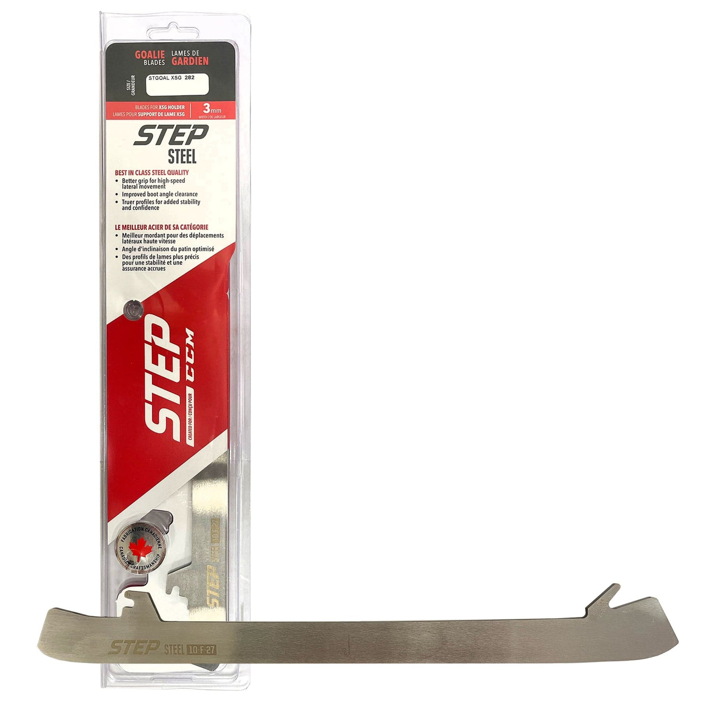 Step CCM XSG Stainless Goalie Forward Lean Steel Runner 3mm - 2 Pack - TheHockeyShop.com