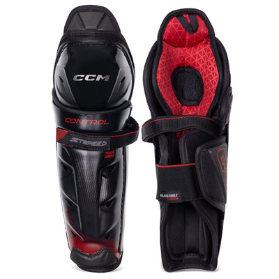 CCM Jetspeed Control Junior Hockey Shin Guards - TheHockeyShop.com