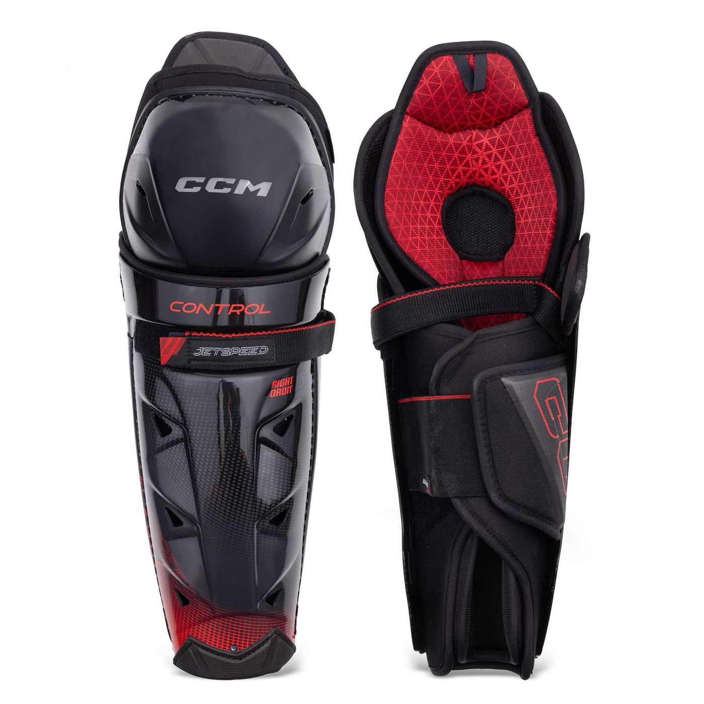CCM Jetspeed Control Senior Hockey Shin Guards - TheHockeyShop.com