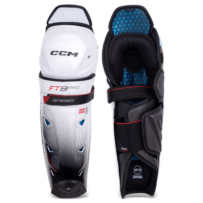 CCM Jetspeed FT8 Pro Senior Hockey Shin Guards - TheHockeyShop.com