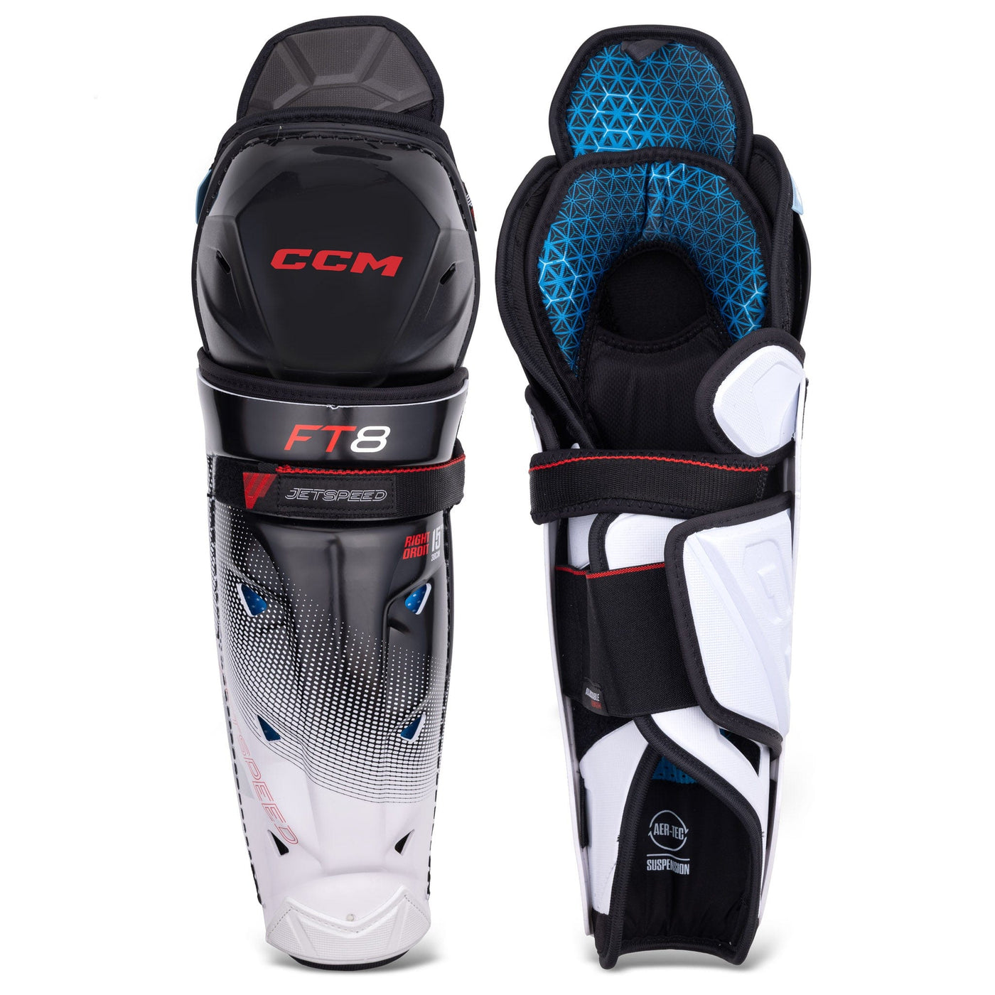 CCM Jetspeed FT8 Senior Hockey Shin Guards - TheHockeyShop.com