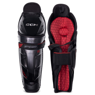 CCM Jetspeed Vibe Junior Hockey Shin Guards - TheHockeyShop.com