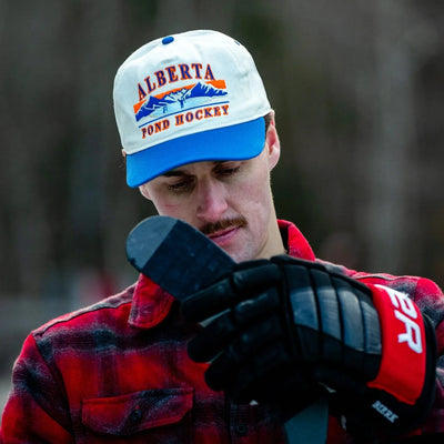 Celly Hockey Alberta Pond Hockey Snapback Hat - Cream / Blue - TheHockeyShop.com