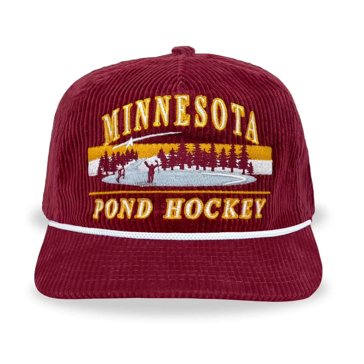 Celly Hockey Minnesota Pond Hockey Snapback Hat - Red Corduroy - TheHockeyShop.com