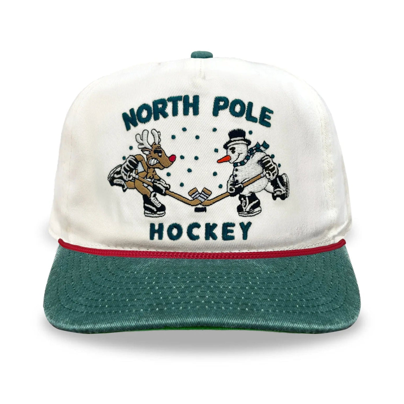 Celly Hockey North Pole Hockey Snapback Hat - Cream/Evergreen - TheHockeyShop.com